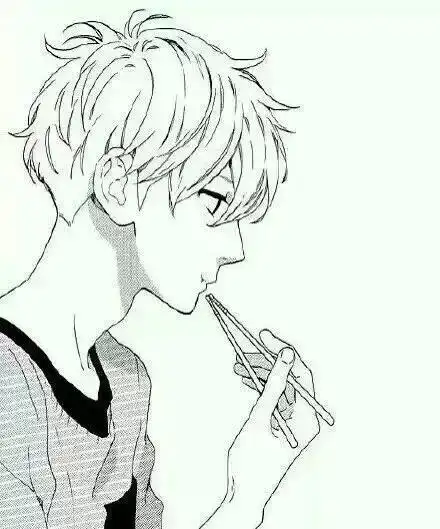 漫画男生侧脸画法