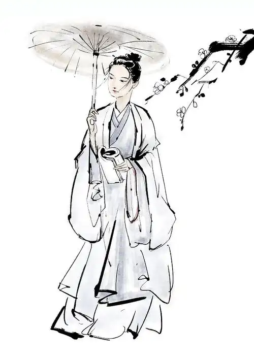 水墨国画人物手绘写意人物古风