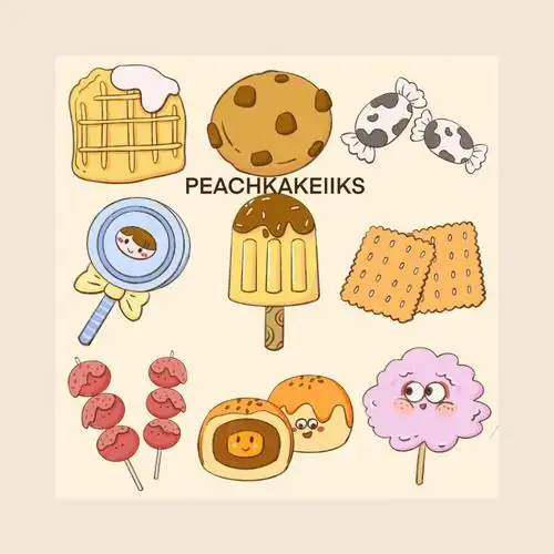 简笔画美食手帐素材doodle风格速涂