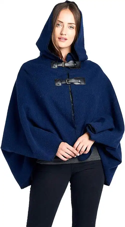 mariyaab 女式 * 羔羊毛连帽披风披肩斗篷披巾