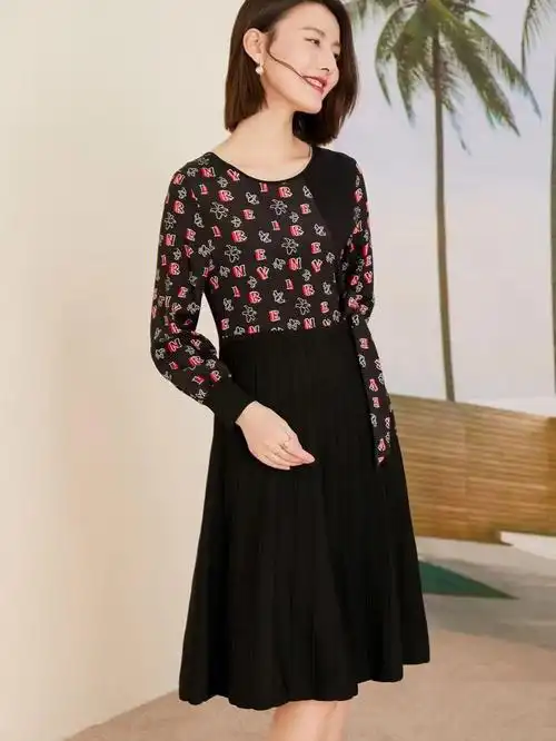 音儿真丝拼接连衣裙秒杀