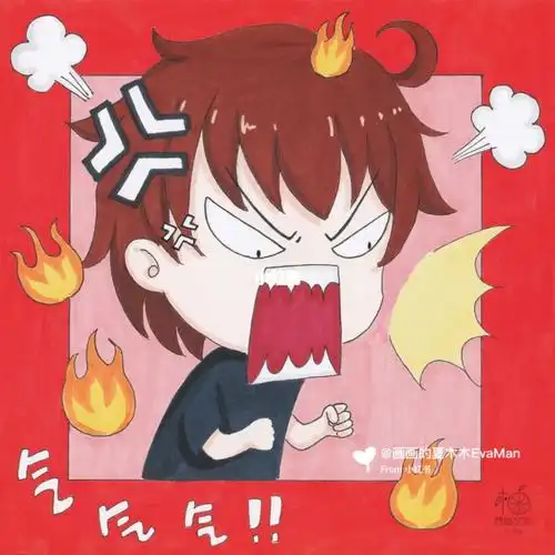 q版人物小场景表情发火