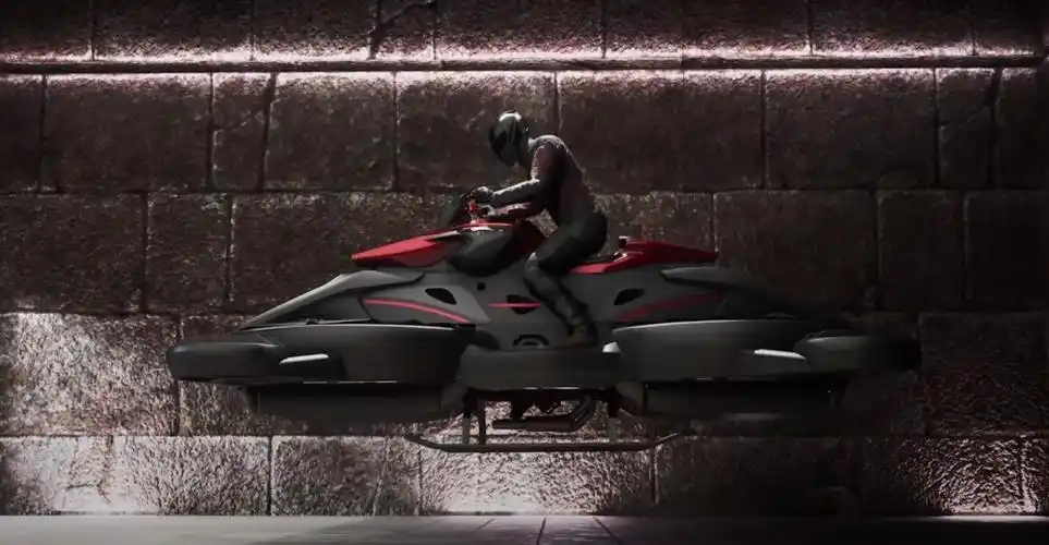 这次是真的把摩托开上天日本飞行摩托开售时速可达100公里