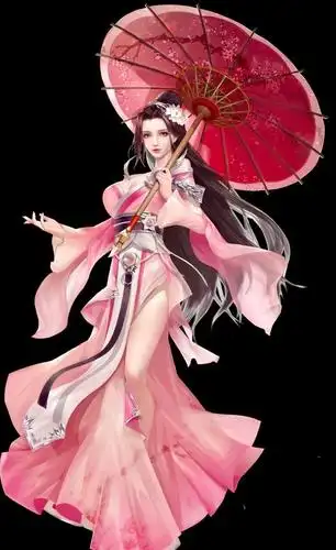 粉红色着装系列动漫美女,大长腿很有魅力,但服装是看点,太美