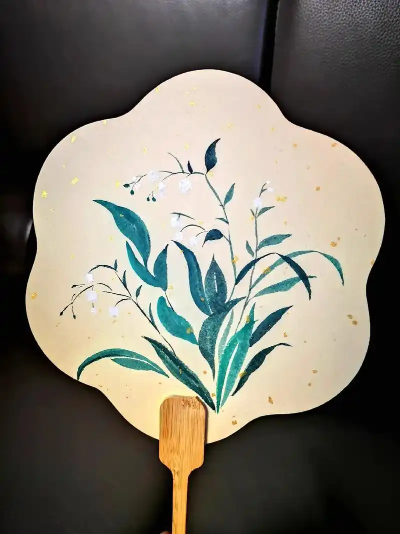 手绘扇子.关于国风!#画渣日常 #手绘 #国画  - 抖音