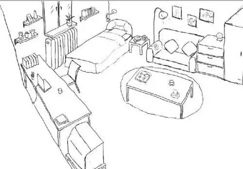 家庭面积平面图简笔画