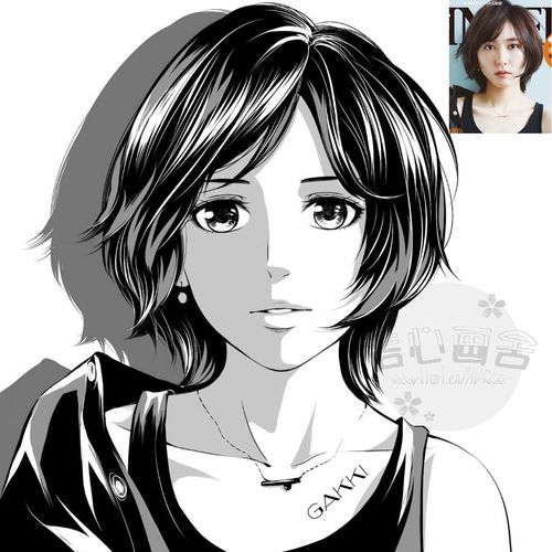 黑白漫画风头像定制二次元转手绘插画动漫卡通设计创意礼物原创