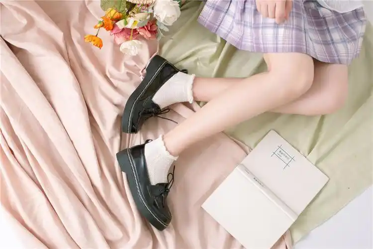 lolita船袜泡泡口制服jk短袜可爱萝莉风搭小皮鞋袜批发