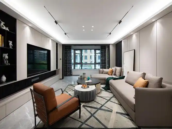 烟台华浔品味装饰:黄海明珠山庄176平现代轻奢风格装修实景图