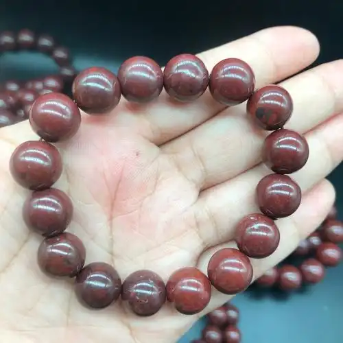 天然陨石红伊丁手链鸡血石红伊丁手串手链男女同款厂家批发直播