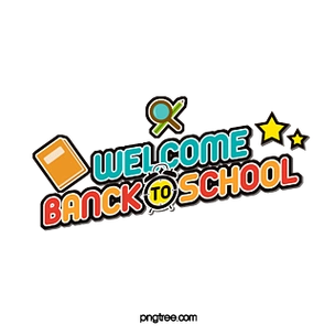 back to school开学季卡通字体