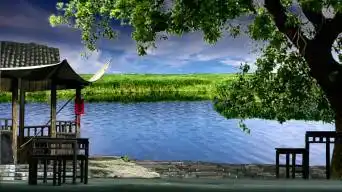 现代京剧沙家浜《智斗》高清舞台背景视频素材