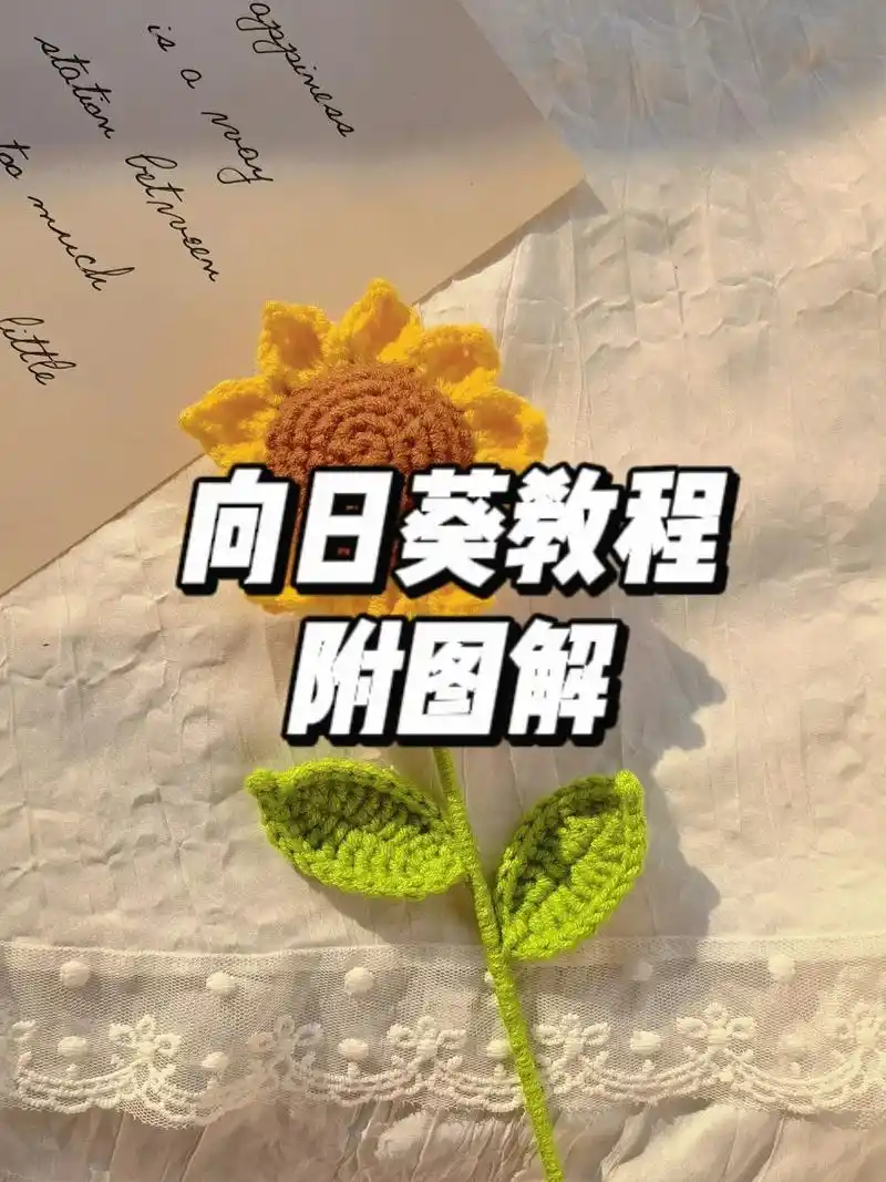 手工编织向日葵(附图解)||图解在最后,喜欢的姐妹们勾起来~ - 抖音