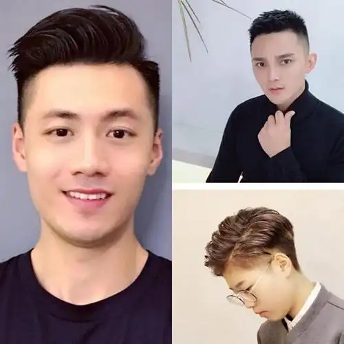 男士圆脸短发发型图片2021,大脸男生适合的帅气短发 - 冷求网