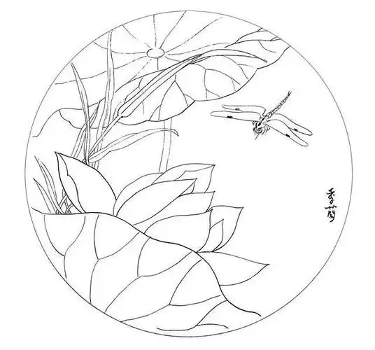 季阑工笔花鸟圆扇面29幅,色稿 白描,喜欢的收藏关注