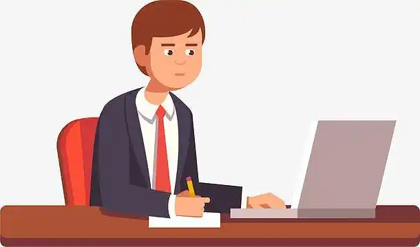 卡通办公工作人员矢量图