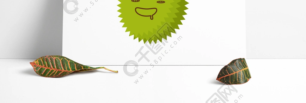 矢量榴莲卡通表情包水果简笔画