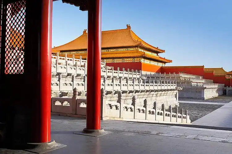 故宫里汉白玉台基上的太和殿_高清图片_全景视觉