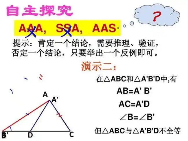 全等的三角形的5个判定定理图像