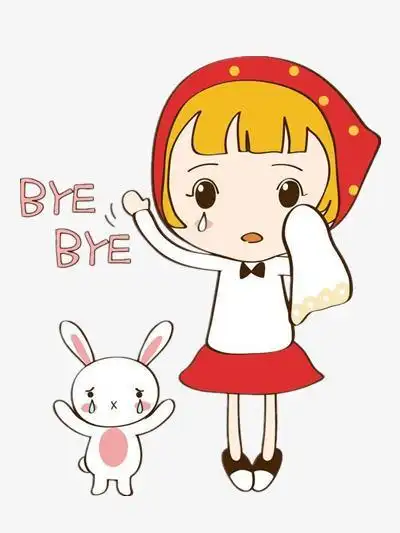 小孩挥手再见简笔画