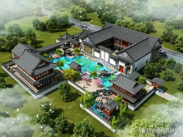 中式四合院效果图