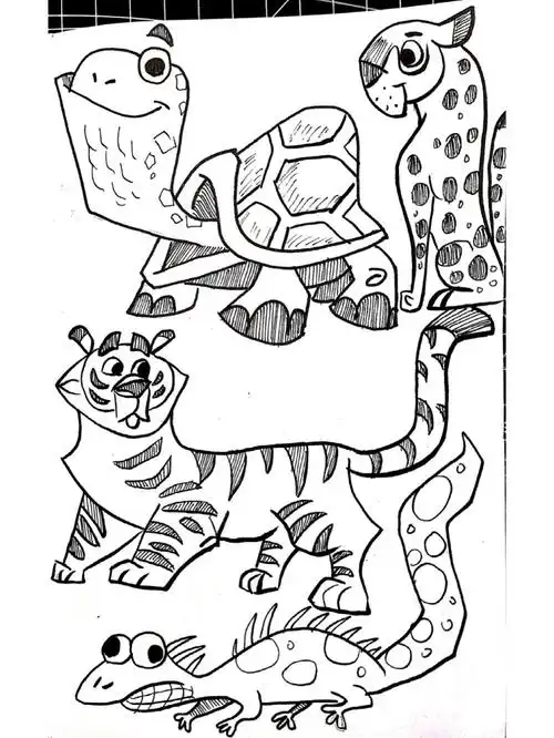 临摹 mitchleeuwe#画画的日常  #临摹  #绘画  #小动物怎么画  #寻找