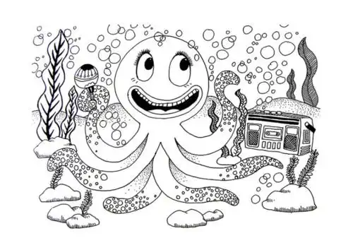 儿童描绘空白版