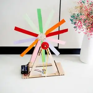 变废为宝作品手工diy风车 科技制作小发明趣味科学实验小学生玩具
