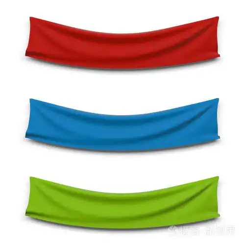 白色背景上隔离的空白彩色广告横幅. 三维渲染.