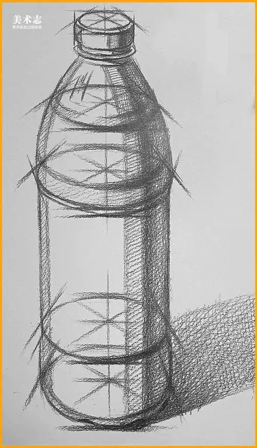 素描静物矿泉水瓶可乐瓶酒瓶的画法都在这里收藏吧