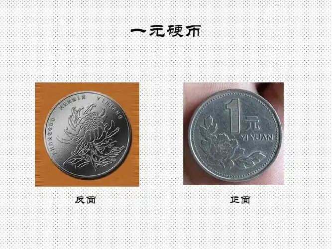 一元硬币 反面 正面