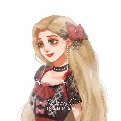 迪士尼公主 手绘头像| 洛丽塔风 画师:蛮蛮是清儿啊