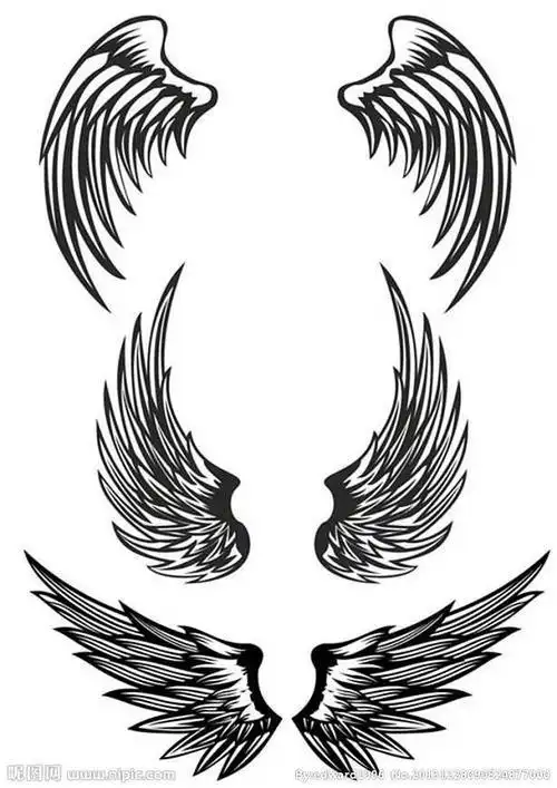 恶魔翅膀黑白