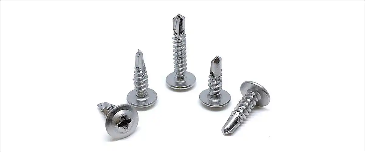 210pcs 410不锈钢十字圆头华司钻尾带介自攻自钻燕尾螺丝套装盒装