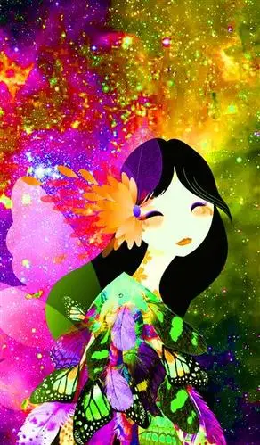 蝴蝶女孩星空炫酷