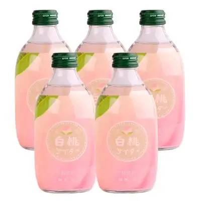 日本进口 友傑 白桃味汽水 300ml*5瓶