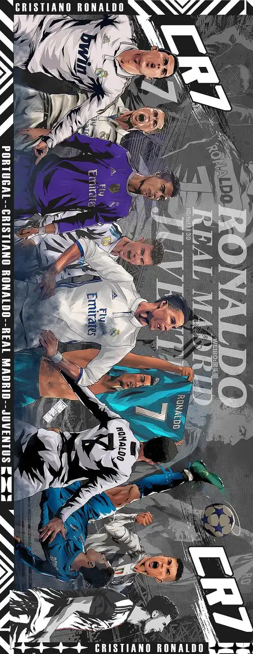 美漫足球插画——c罗插画汇总|插画|艺术插画|黑头里 - 原创作品