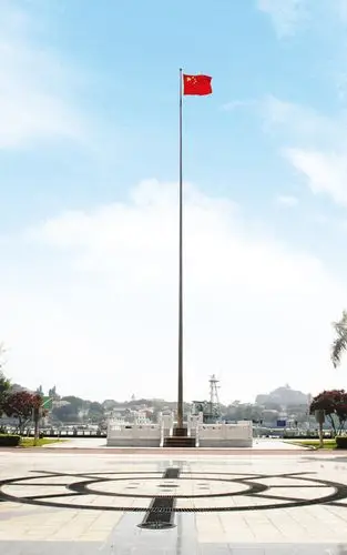 旗杆_产品展示_电动伸缩门_停车场收费系统_道闸_不锈钢碓形旗杆_遂宁