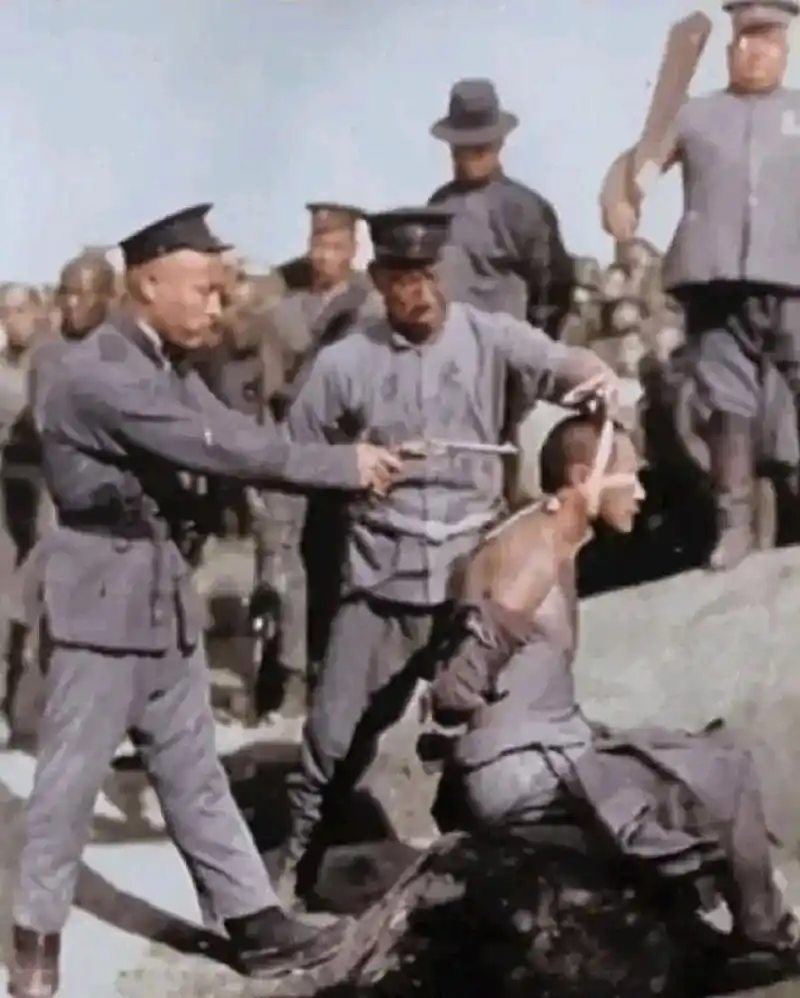 民国,死刑犯执行枪决现场.