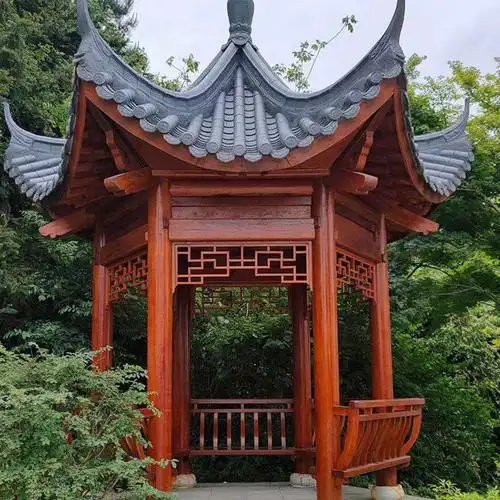 古建凉亭八角亭榫卯结构木亭定制仿古中式防腐木碳化工艺