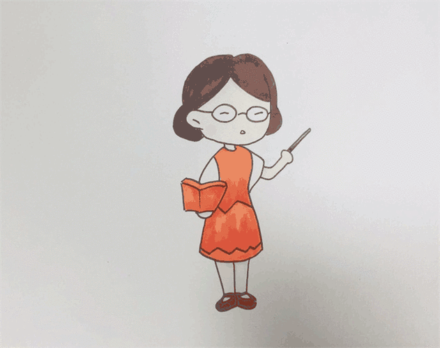 语文老师简笔画图片 老师怎么画- 老师板报网