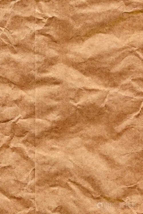 回收站赭褐色牛皮纸纸张粗碎皱的 grunge 纹理