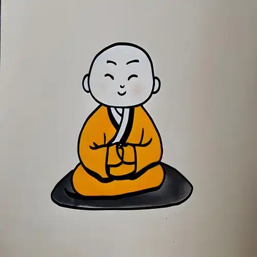 布袋胖和尚简笔画图片