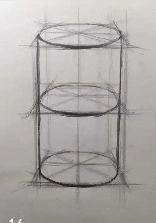 素描圆柱体结构分析绘画步骤教程-普画网