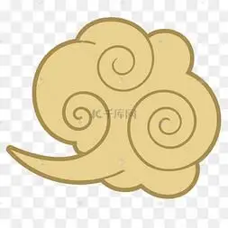 筋斗云风格矢量卡通祥云