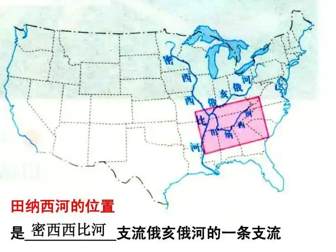田纳西河的位置 密西西比河 是___________支流俄亥俄河的一条支流