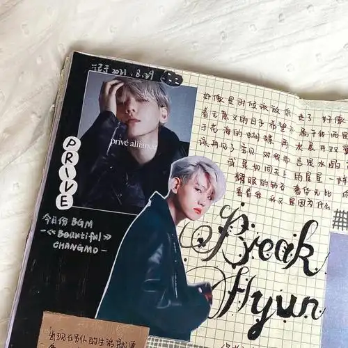 追星手帐边伯贤exo