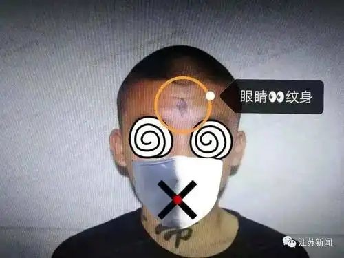 男子作案前在额头上纹"天眼",没想到