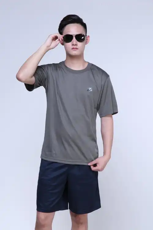 正品陆夏季体能服武款短袖训练服套装学生军训t恤速干服男