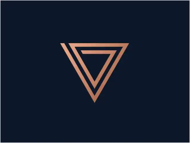 古铜色倒立三角形的律师logo设计--上海logo设计公司